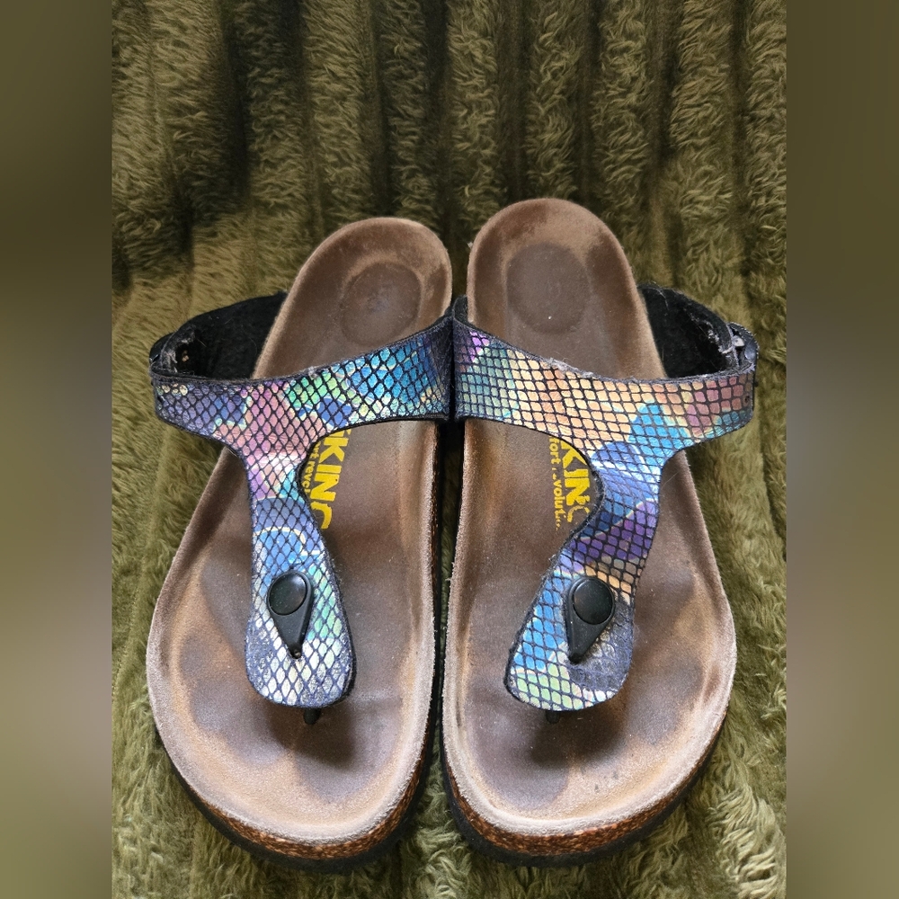 Ina Multicolor Snake Print Sandals